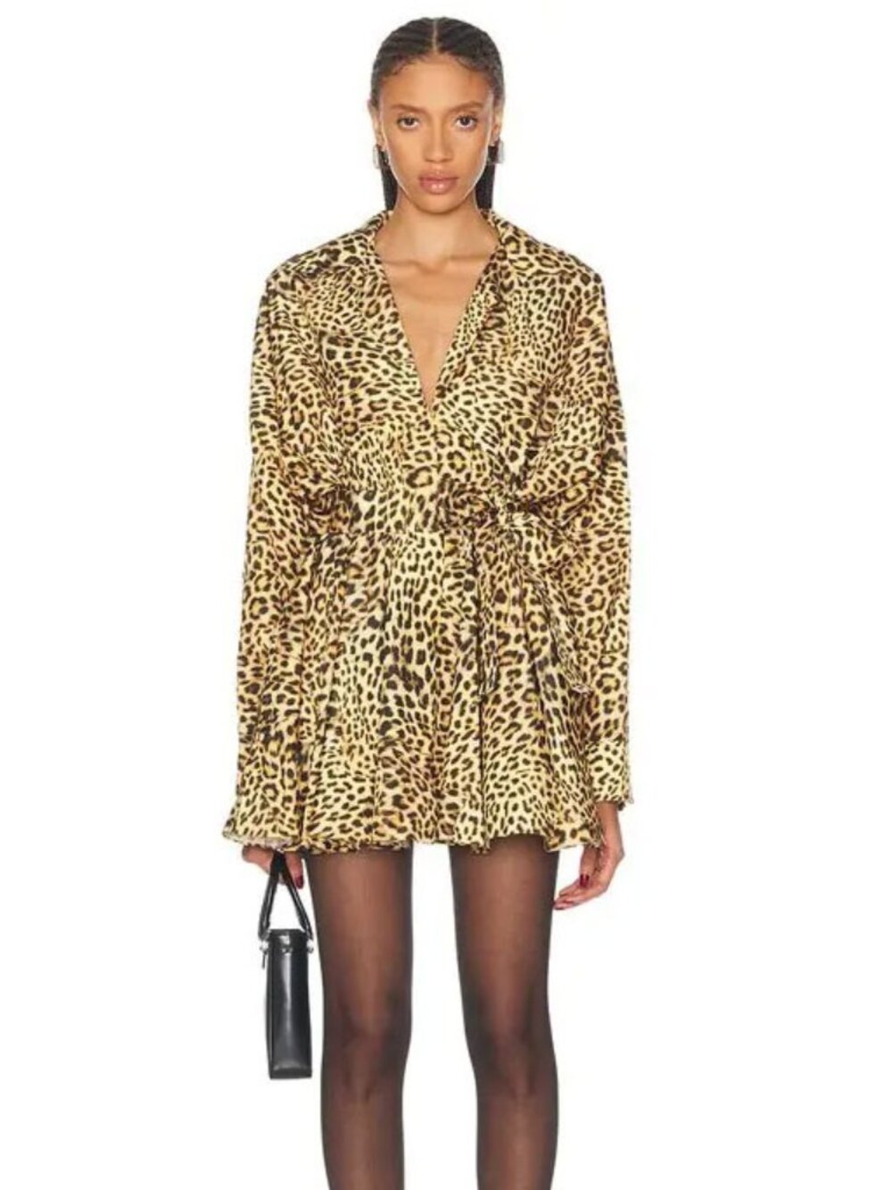 Norma Kamali Super Oversized Flared Mini Dress